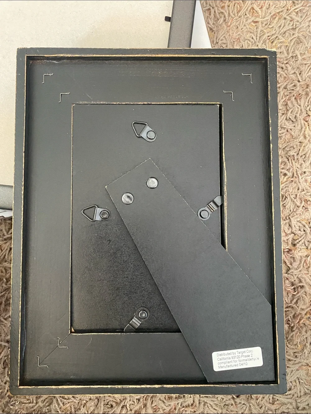 Target Black Picture Frame with Gold Distressing 4x6
